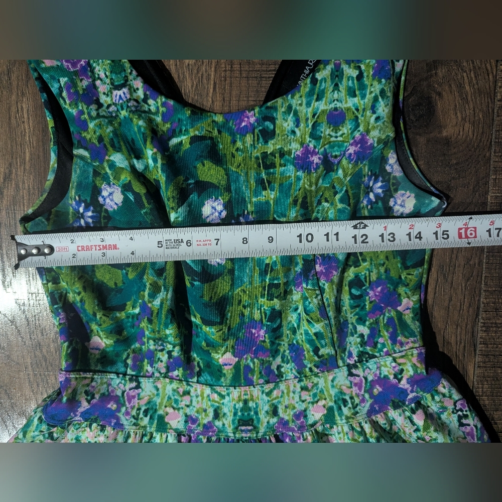 Cynthia Rowley Bright Green w/ Purple Accent Floral Print Fit & Flare Dress Sz 8 - Picture 8 of 16